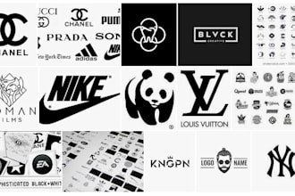 design black and white logo