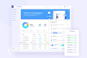 design dashboard, web app, admin panel UI in figma