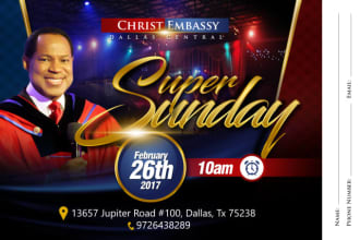 create an online, instagram, fb, social media, church flyer