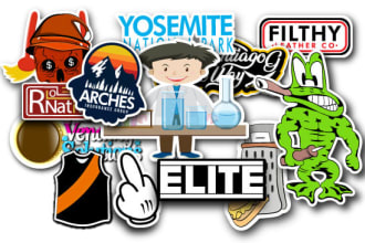 design cute pet, food animal, mascot, cartoon character sticker