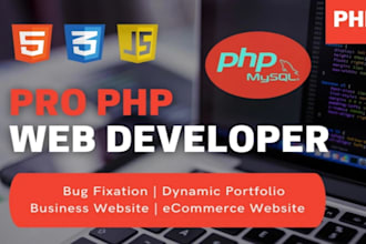 develop, fix, or customize a custom PHP website