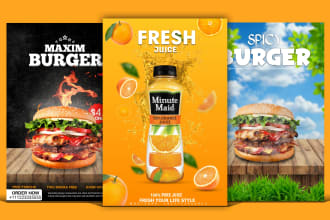 do professional food poster menu social media post design