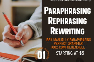 paraphrase, rephrase, and rewrite your text for you
