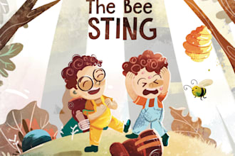 draw cute adventure childrens book illustration