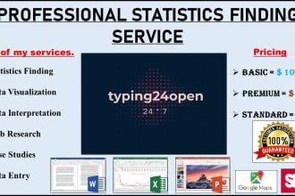 find any kind of statistics for you
