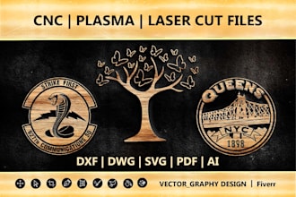 vector trace for plasma cnc laser cutting dxf dwg svg files