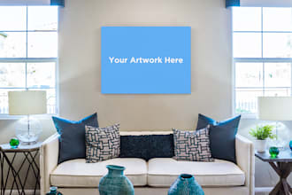 create an easily editable mockup for your artworks
