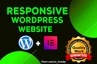 design develop responsive modern wordpress website as elementor pro expert