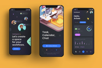 design modern, clean, simple and professional ui mobile app