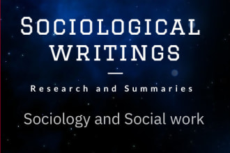 assist in sociological  research and summaries