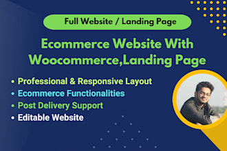 develop ecommerce website with woocommerce and shopify