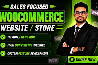 build a high converting, sales focused woocommerce website and online store
