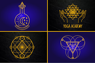 design mystical, mandala or sacred geometry logo
