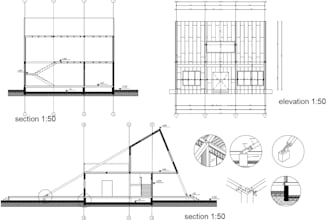 draw 2d floor plans and sections in autocad