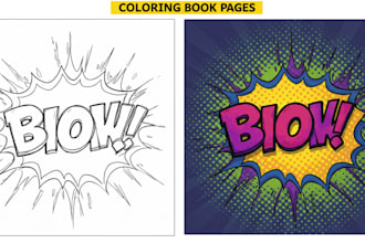 design unique coloring pages and covers for adults, kids, custom illustrations