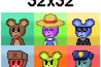 create pixel art nft traits and a base character for you