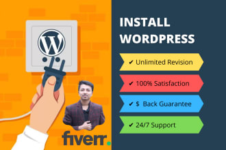 install wordpress and customize your theme and website