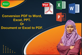 do conversion pdf to word, excel and PPT