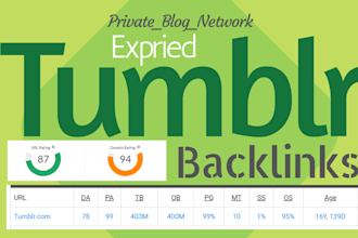 provide you real 50 tumblr backlinks