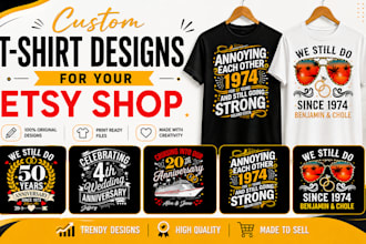 give you custom vector illustration tshirt design for your brand and etsy shop