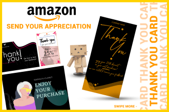 design minimalist and  professional amazon insert card
