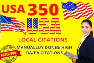 do 300 USA local citations and directory submission