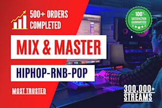 mix and master rap vocals, rnb, pop and hip hop song professionally