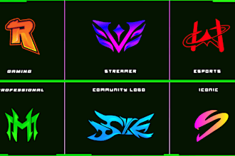 design a minimalist gaming logo or esports for streamer ,youtube,discord,twitch