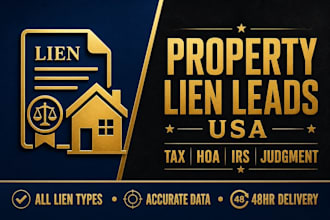 find property lien leads tax hoa irs judgment USA