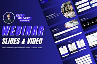 do online course presenation, webinar presentation, webinar video, lecture vsl