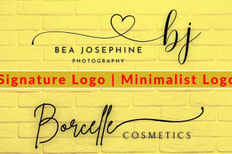 design simple and cool signature or text logo