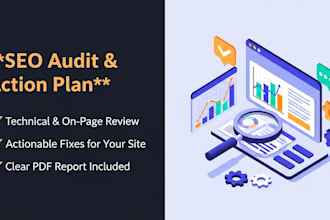 do SEO audit with an action plan and do on page optimization