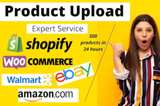 upload products or product listing expert on shopify, ebay, etsy, woocommerce