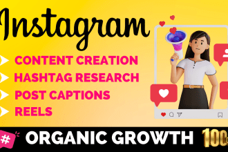 manage your instagram and create content for organic growth
