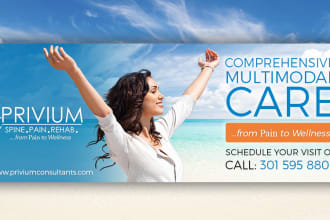 design web banners and social media covers, headers