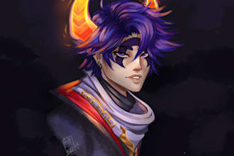 create a digital art profile picture