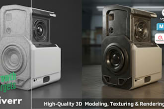 give you services 3d modeling, texturing, and rendering