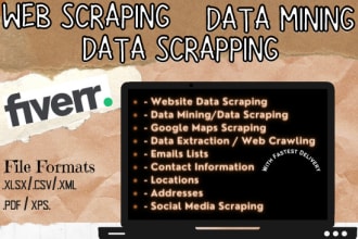 do data mining web scraping extract infos from web pages