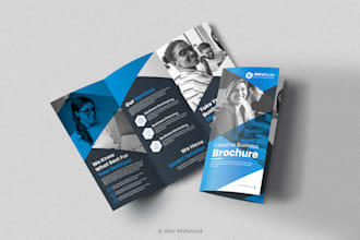 design trifold brochure, flyer, poster, banner, postcard