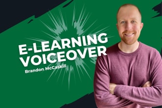 do elearning professional natural sounding english male voice over