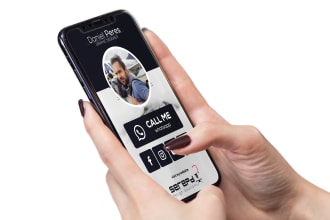 make a clickable, interactive digital business card design