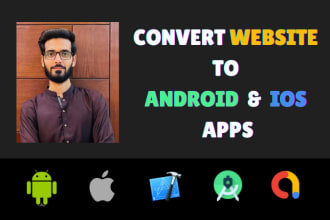 convert site to app android iphone webview in 24hrs