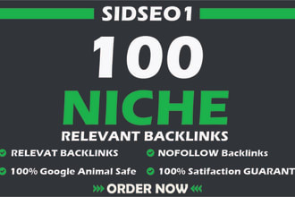 do 100 niche relevant high quality manual backlinks