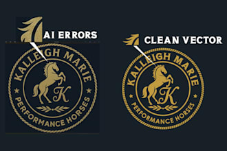 vectorize and clean and edit any logo manually