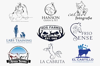 make your equestrian equine horse dog pet farm animal logo