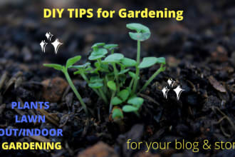 write DIY tips for garden lawn and plants care for your article or blog post