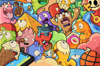 create an attractive and exclusive doodle illustration