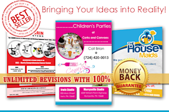 design eye catching flyer brochure