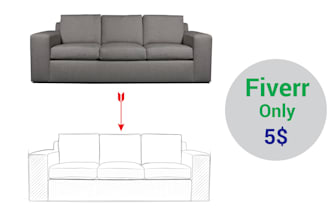 draw product sketch and vector line art