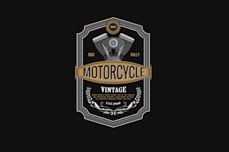 design super unique motorcycle logo
